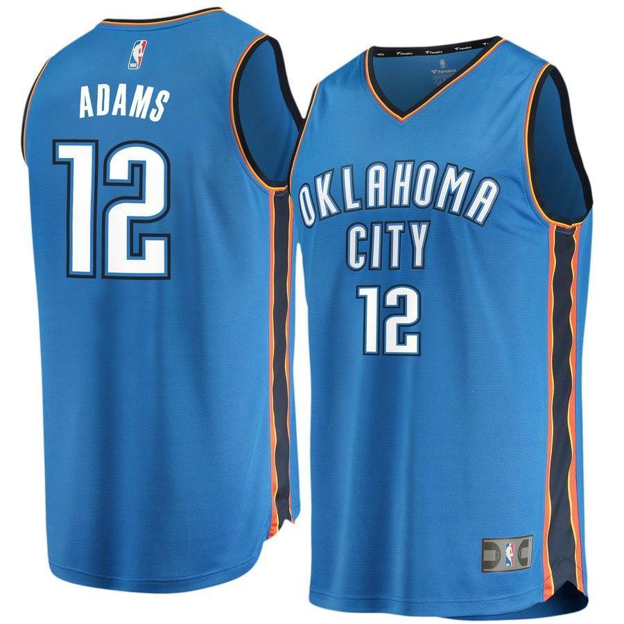 12-Steven Adams Oklahoma City Thunder  Jersey Blue - Icon Edition