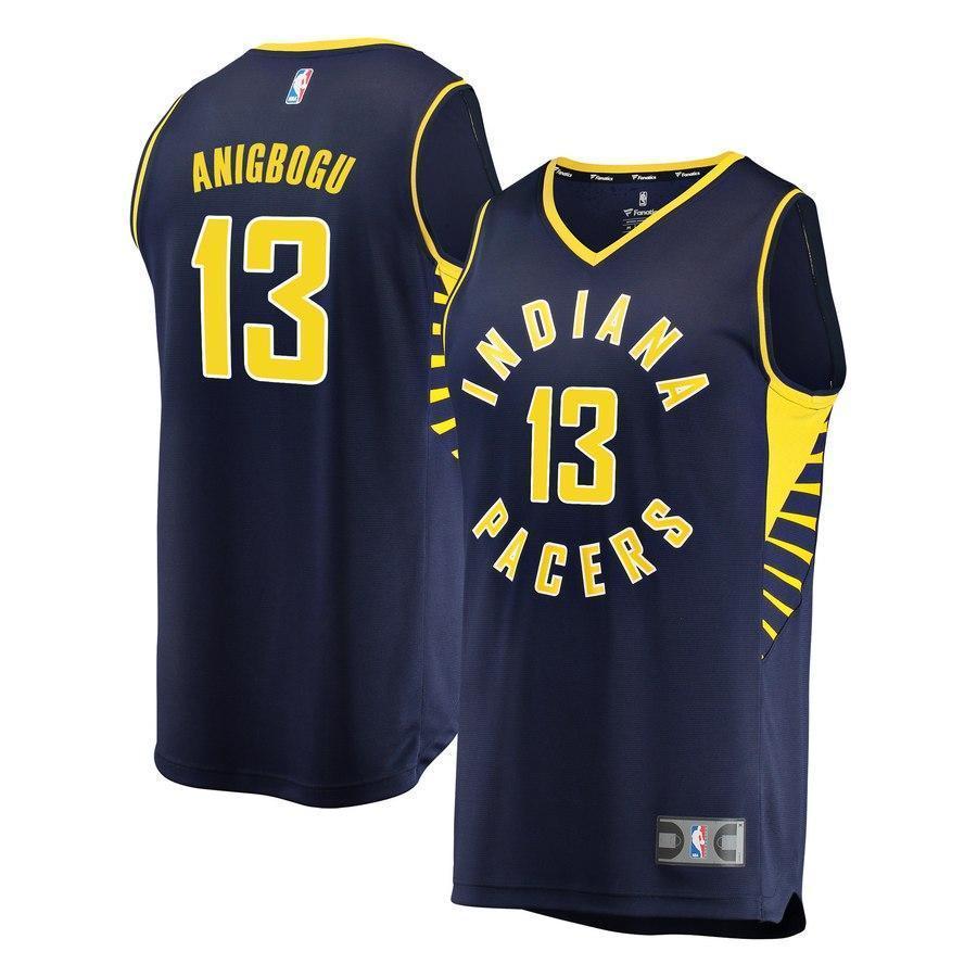 13-Ike Anigbogu Indiana Pacers  Jersey - Icon Edition – Navy