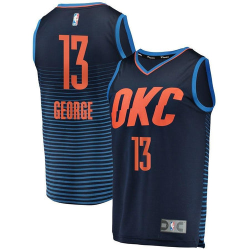 13-Paul George Oklahoma City Thunder  Jersey Navy - Statement Edition