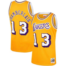 Load image into Gallery viewer, 13-Wilt Chamberlain Los Angeles Lakers  Hardwood Classics Swingman Jersey – Gold
