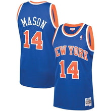 Load image into Gallery viewer, 14-Anthony Mason New York Knicks 1991-92 Hardwood Classics Swingman Jersey – Blue