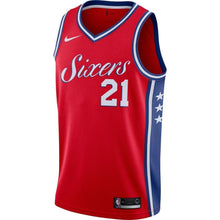 Load image into Gallery viewer, 21-Joel Embiid Philadelphia 76ers Swingman Jersey - Statement Edition – Red