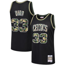 Load image into Gallery viewer, 33-Larry Bird Boston Celtics  Straight Fire Camo Swingman Jersey – Black