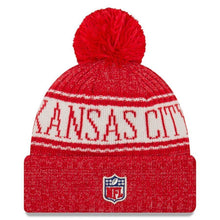 Load image into Gallery viewer, Kansas City Chiefs New Era 2019 Cold Weather Knit Hat – Red