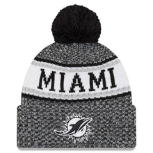 Load image into Gallery viewer, Miami Dolphins New Era 2019 Cold Weather Black Knit Hat – Black