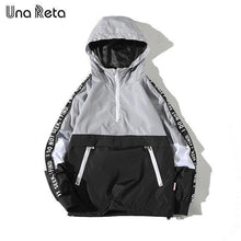 Load image into Gallery viewer, Una Reta Hooded Jackets Men 2019 New Patchwork Color
