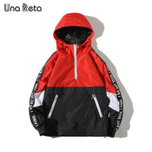 Load image into Gallery viewer, Una Reta Hooded Jackets Men 2019 New Patchwork Color
