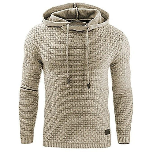 2019 New Casual Hoodie Men'S Hot Sale Plaid Jacquard Hoodies