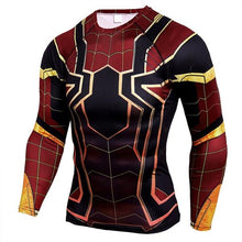 Load image into Gallery viewer, Avengers 3 Marvel Spiderman Black Panther 3D T Shirt Men Clothes 2018 Bodybuilding Crossfit Long Sleeve Compression Shirt