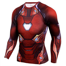 Load image into Gallery viewer, Avengers 3 Marvel Spiderman Black Panther 3D T Shirt Men Clothes 2018 Bodybuilding Crossfit Long Sleeve Compression Shirt