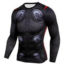 Load image into Gallery viewer, Avengers 3 Marvel Spiderman Black Panther 3D T Shirt Men Clothes 2018 Bodybuilding Crossfit Long Sleeve Compression Shirt