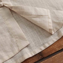 Load image into Gallery viewer, Casual Shirts Male Tops Men Shirts Cotton Embroidery Mandarin Collar Half Sleeve Button Down Loose Camisas Hombre
