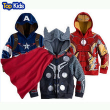 Load image into Gallery viewer, Avengers Iron Man Thor Children Hoodies Boys Clothes Baby Boy Coat Spider Man Costume Kids Hoodie Child