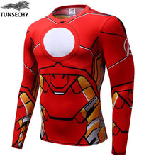 Load image into Gallery viewer, Iron man T-shirt captain America civil war T-shirt 3d-printed avenger 3 long-sleeve fitness suit men's fashion sports T-shirt