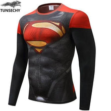 Load image into Gallery viewer, Iron man T-shirt captain America civil war T-shirt 3d-printed avenger 3 long-sleeve fitness suit men's fashion sports T-shirt