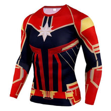 Load image into Gallery viewer, Avengers Endgame Capitana Marvel Superman Anime T Shirt Men Long Sleeve 3D Funny T Shirts Crossfit