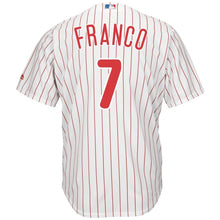 Load image into Gallery viewer, Maikel Franco Philadelphia Phillies Majestic Cool Base Player Jersey - White/Red