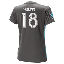 Load image into Gallery viewer, Kevin Molino Minnesota United FC Women's 2018 Primary Player Jersey – Gray