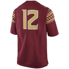 Load image into Gallery viewer, #12 Florida State Seminoles Game Football Jersey - Garnet