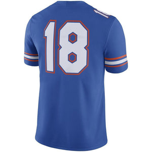 #18 Florida Gators Jordan Brand 2018 Game Football Jersey – Royal