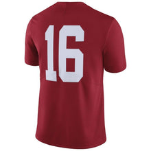 Load image into Gallery viewer, #16 Alabama Crimson Tide Football Jersey - Crimson