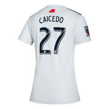 Load image into Gallery viewer, Juan Fernando Caicedo New England Revolution Women's 2019 Colonial Player Jersey – White
