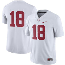 Load image into Gallery viewer, #18 Alabama Crimson Tide Football Game Jersey – White