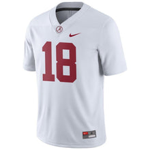 Load image into Gallery viewer, #18 Alabama Crimson Tide Football Game Jersey – White