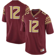 Load image into Gallery viewer, #12 Florida State Seminoles Game Football Jersey - Garnet